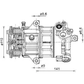 MAHLE ORIGINAL Kompressor Klimaanlage ACP 1491 000P für Ford Fiesta VII Focus IV Kuga III