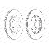 FERODO Bremsscheiben DDF1596C vorne, belüftet, 2 Stück