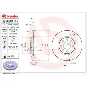 Brembo Bremsscheibe 09.8601.11, vorne, belüftet, 1 Stück