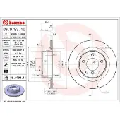 Brembo Bremsscheibe 09.9793.11, hinten, belüftet, hochkarbonisiert, 1 Stück