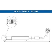 Ate Bremsschlauch [Hersteller-Nr. 24.5147-0470.3] für Chevrolet, Opel, Vauxhall
