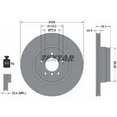 Textar Bremsscheibe 92161205 hinten, belüftet, 1 Stück