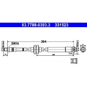 Ate Bremsschlauch 83.7788-0393.3 für Volvo V40
