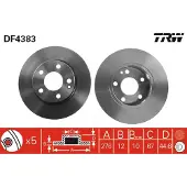 TRW Bremsscheibe LUC DF4383 vorne, voll, 1 Stück