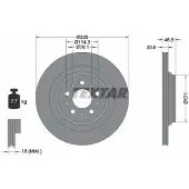 Textar Bremsscheibe 92343303 hinten, belüftet, 1 Stück