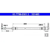 Ate Bremsschlauch 83.7758-0381.3 für Ferrari Mondial 208/308