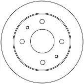 TRW Bremsscheibe DF4132 vorne, voll, 1 Stück
