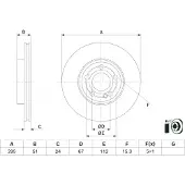 Bosch Bremsscheibe 0 986 479 H74, 1 Stück