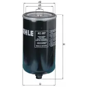 MAHLE ORIGINAL Kraftstofffilter KC 297