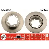 TRW Bremsscheibe DF4919S hinten, belüftet, hochkarbonisiert, 1 Stück