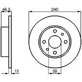 Bosch Bremsscheibe 0 986 478 353 vorne, voll, 1 Stück