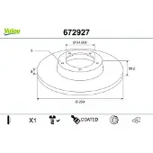 Valeo Bremsscheibe COATED 672927