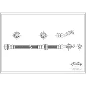 CORTECO Bremsschlauch ERSTAUSRÜSTERQUALITÄT [Hersteller-Nr. 19033546] für Nissan