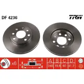 TRW Bremsscheibe DF4236 vorne, belüftet, 1 Stück