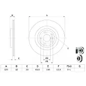 Bosch Bremsscheibe 0 986 479 E61 hinten, belüftet, 1 Stück