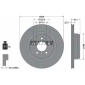 Textar Bremsscheibe 92137905 hinten, belüftet, hochkarbonisiert, 1 Stück