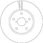 TRW Bremsscheibe DF6727S vorne, belüftet, 1 Stück