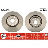 TRW Bremsscheibe DF4059 vorne, belüftet, 1 Stück