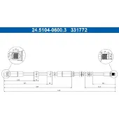 Ate Bremsschlauch 24.5104-0600.3
