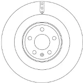TRW Bremsscheibe DF6343S hinten, belüftet, 1 Stück