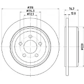 Hella Bremsscheibe [Hersteller-Nr. 8DD355122-221] für Jeep, Dodge