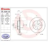 Brembo Bremsscheibe 09553620 238mm 18mm für TOYOTA