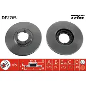 TRW Bremsscheibe DF2785 vorne, belüftet, 1 Stück