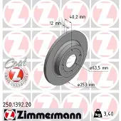ZIMMERMANN Bremsscheibe COAT Z 250.1392.20