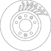 TRW Bremsscheibe DF6657 vorne, belüftet, hochkarbonisiert, 1 Stück