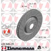 ZIMMERMANN Bremsscheibe COAT Z 400.3684.20