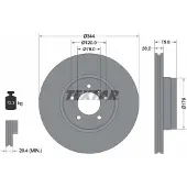 Textar Bremsscheibe 92134400 vorne, belüftet, 1 Stück