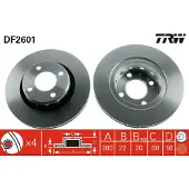 TRW Bremsscheibe DF2601 vorne, belüftet, 1 Stück