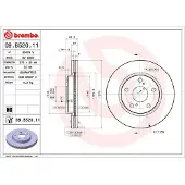 Brembo Bremsscheibe [Hersteller-Nr. 09.B520.11] für Lexus, Toyota
