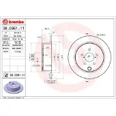 Brembo Bremsscheibe 08.C661.11, hinten, voll, 1 Stück