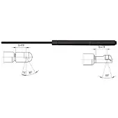 METZGER 2110348 Gasfeder Heckklappendämpfer für RENAULT LAGUNA I (B56, 556) 596mm
