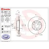 Brembo Bremsscheibe 09.C657.11, vorne, belüftet, hochkarbonisiert, 1 Stück