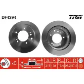 TRW Bremsscheibe LUC DF4394 hinten, belüftet, 1 Stück