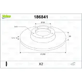 Valeo 2 Bremsscheiben Hinterachse voll Ø 68 mm 12 mm für u.a. VOLVO S60