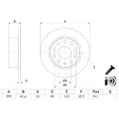 Bosch Bremsscheibe 0 986 479 E00 hinten, voll, 1 Stück