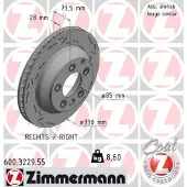 ZIMMERMANN Bremsscheibe BLACK Z 600.3229.55