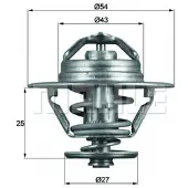 MAHLE ORIGINAL Thermostat, Kühlmittel TX 93 74D