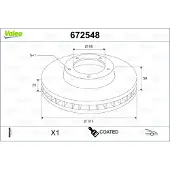Valeo Bremsscheibe COATED 672548