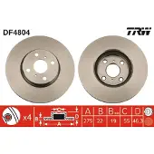 TRW Bremsscheibe DF4804 vorne, belüftet, 1 Stück