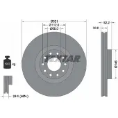 Textar Bremsscheibe 92154703 vorne, belüftet, 1 Stück
