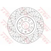 TRW Bremsscheibe DF6189S vorne, belüftet, perforiert, 1 Stück
