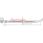 METZGER Autoteile Bremsschlauch [Hersteller-Nr. 4110875] für Mazda