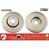 TRW Bremsscheibe LUC DF4259S vorne, belüftet, 1 Stück