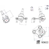 FEBI BILSTEIN Trag-/Führungsgelenk 183622