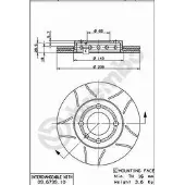Brembo Bremsscheibe 09.6799.75, vorne, geschlitzt, belüftet, 1 Stück