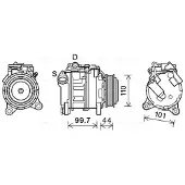 Ava Cooling BWAK493 7SBU17A Klimaanlage Klimakompressor PAG 46 R134a für BMW 5 Touring (F11) 3 Touring (F31) 5 Limousine (F10) 3 Limousine (F30, F80) X5 X5